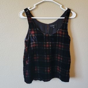 J.Crew Stewart Tartan Velvet Tank, 0